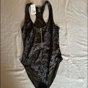 Velvet body suit
